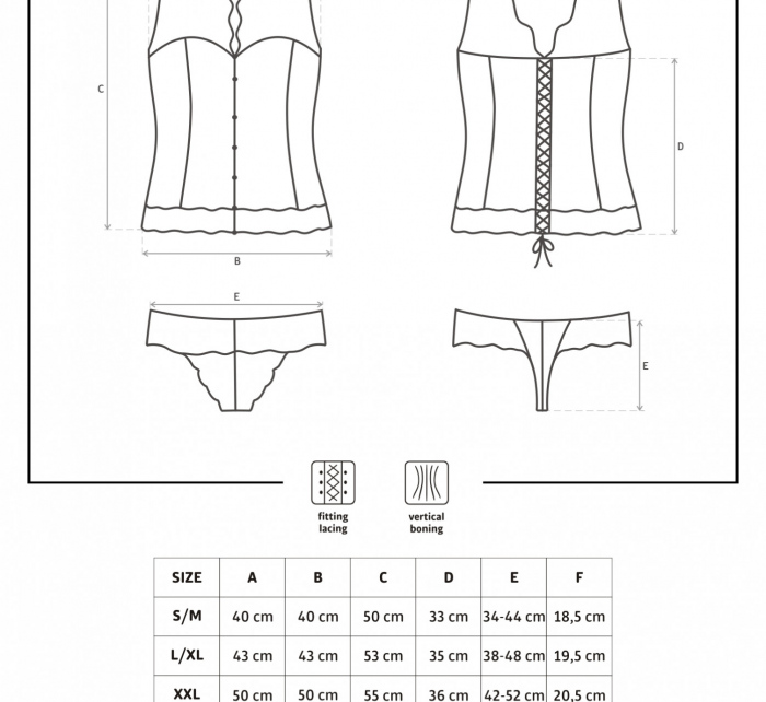 Zvodný korzet Miamor corset bordová - Obsessive