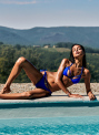 Sexy dvoudílné plavky Costarica modrá - Obsessive