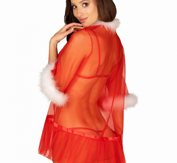 Vánoční kostým Santasia peignoir - Obsessive